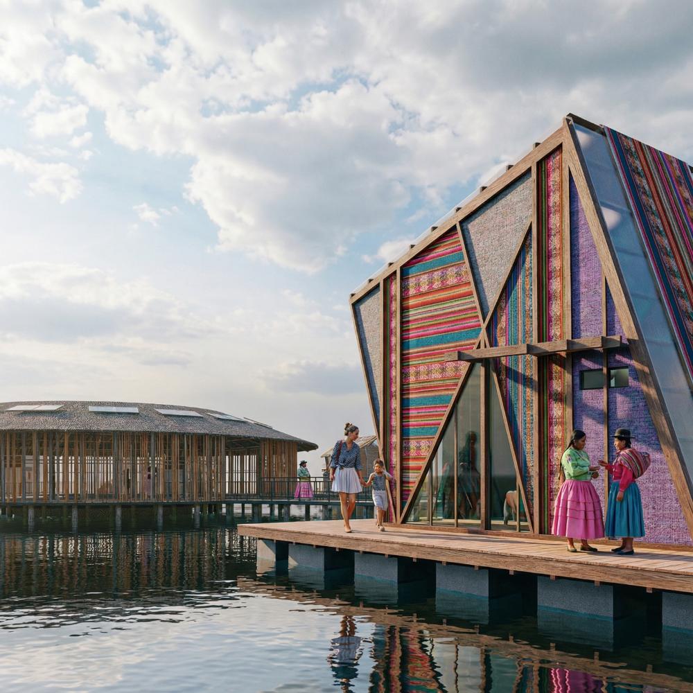 UMA WARU P’IQI - VIENTRE DE AGUA ENTRETEJIDA - imagen 2