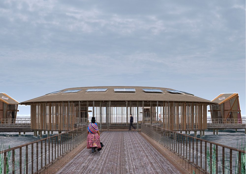 UMA WARU P’IQI - VIENTRE DE AGUA ENTRETEJIDA - imagen 4