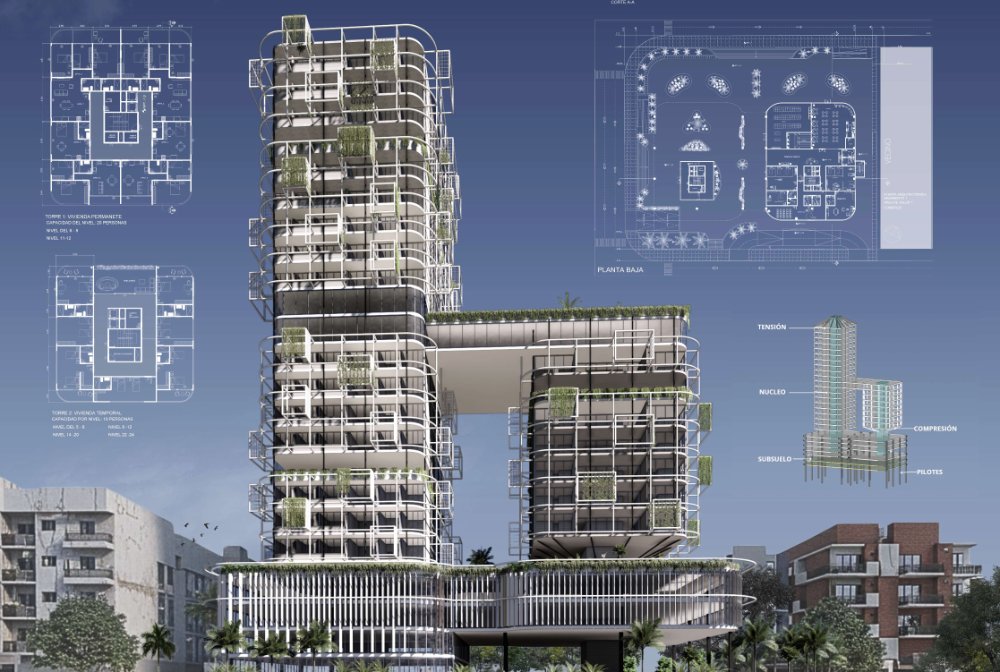 Vivienda en Torre de Uso Mixto